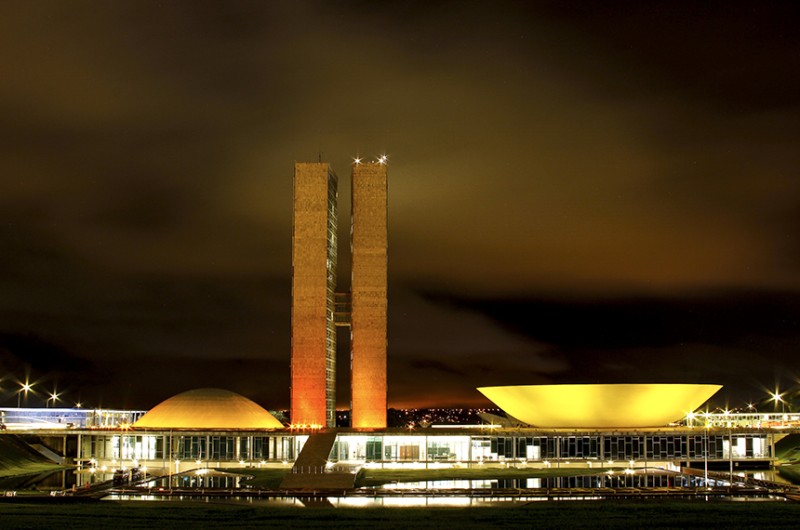 Agenda semanal de iluminação do Congresso Nacional
