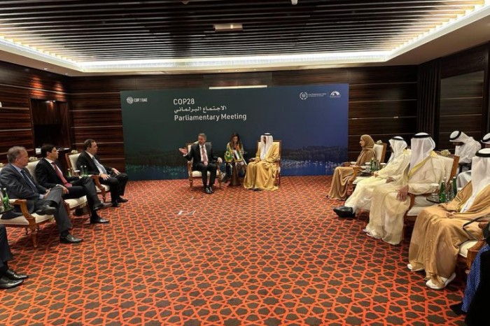 Lira tem encontro bilateral com representantes do parlamento árabe