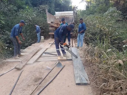 Semosp conclui a construção e recuperação de pontes no setor rural