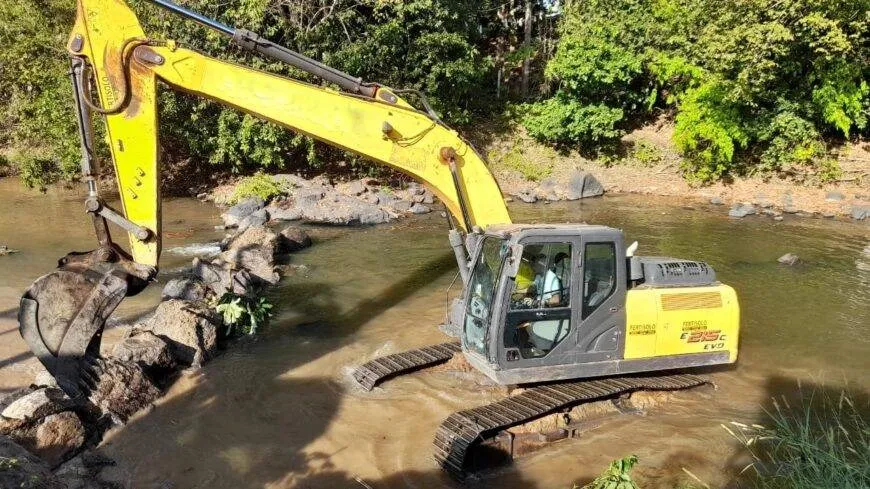 Governo de RO realiza obras de contenção no Rio Boa Vista, em Ouro Preto do Oeste