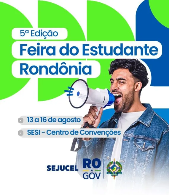 Governo de RO realiza 5ª edição da Feira do Estudante de 13 a 16 de agosto, em Porto Velho