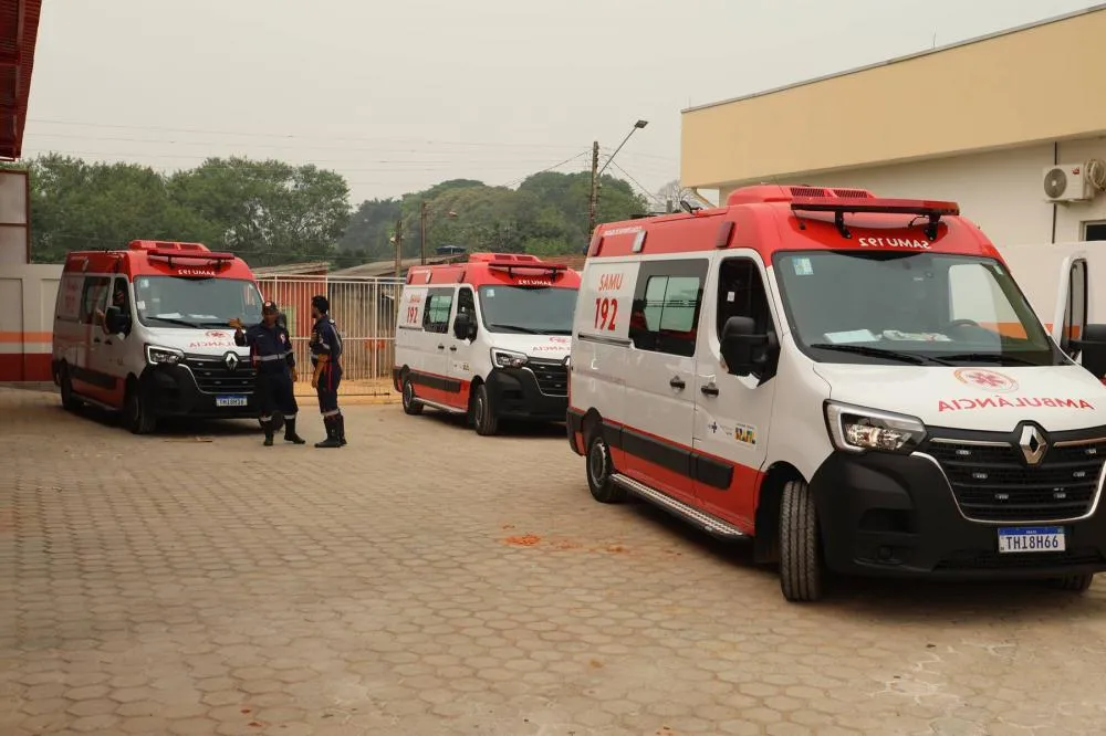 SAMU de Ji-Paraná recebe três novas ambulâncias