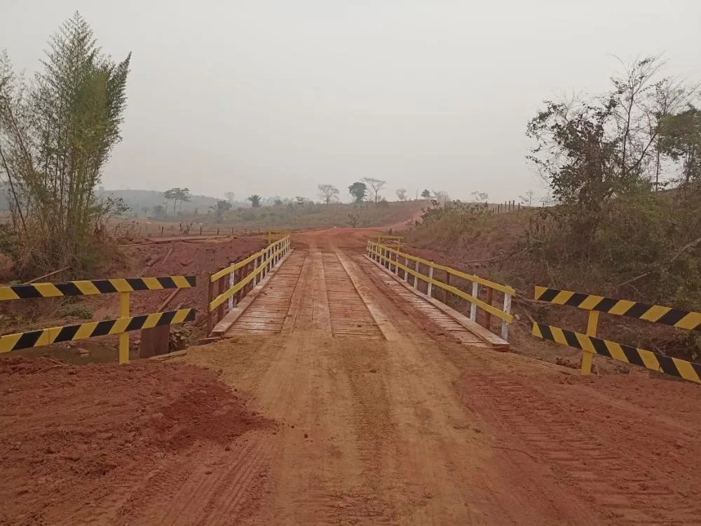 Recuperação de ponte na RO-135 fortalece o turismo e o escoamento agrícola em Alta Floresta d’Oeste
