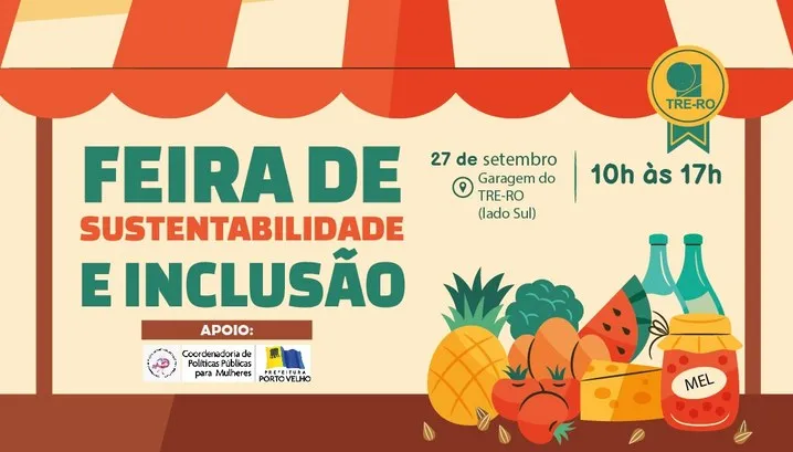 Feira de Sustentabilidade e Inclusão do TRE-RO acontece no dia 27 de setembro