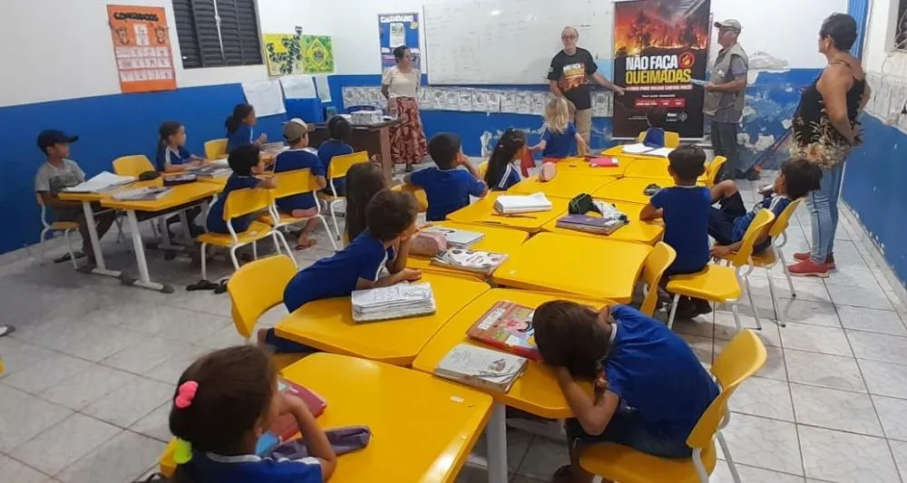 Palestras sobre crise hídrica e prevenção aos incêndios florestais são promovidas em escolas rurais de Machadinho d’Oeste