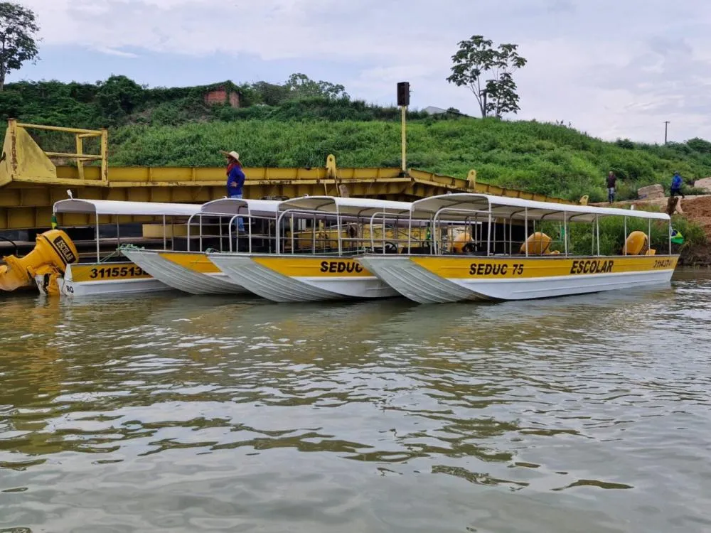 Mais nove embarcações são entregues pelo governo de Rondônia para o transporte de estudantes do Baixo Madeira