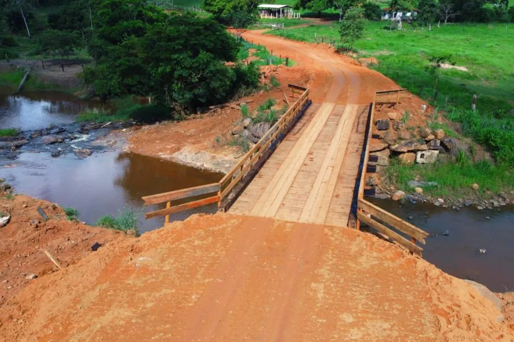 Ponte no Rio Passaqual é concluída na Rodovia-466, sentido distrito de Bom Jesus