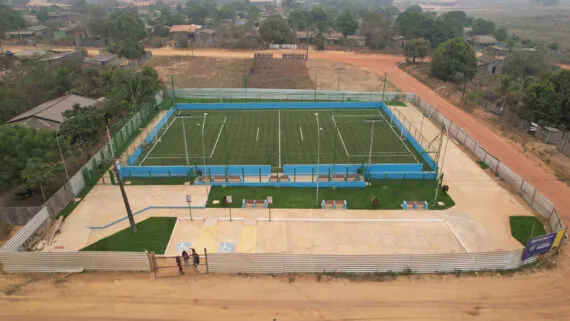 Revitalização da Quadra Poliesportiva Portelinha transforma espaço de esporte e lazer, em Cujubim