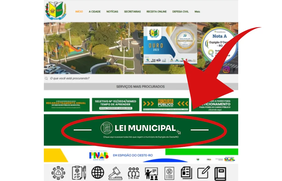 Prefeitura de Espigão do Oeste lança novo menu no portal oficial para facilitar acesso às leis municipais