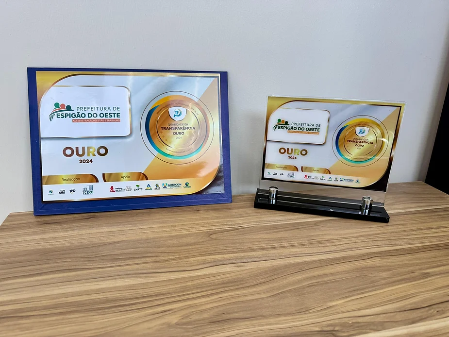 Portal de Transparência de Espigão do Oeste Conquista Selo Ouro pelo Segundo Ano Consecutivo