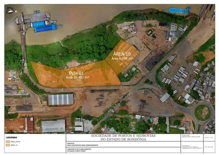 Aberto processo seletivo para arrendamento transitório de áreas operacionais no Porto de Porto Velho