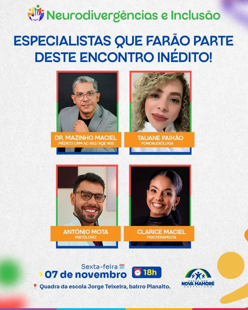 Prefeitura de Nova Mamoré realiza primeiro evento sobre Neurodivergências e Inclusão