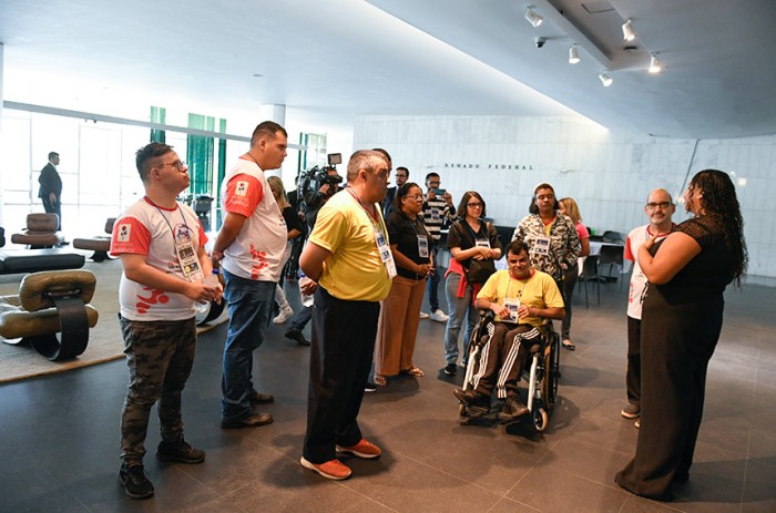 Oficina legislativa: atendidos da Pestalozzi visitam Senado e apresentam ideias legislativas